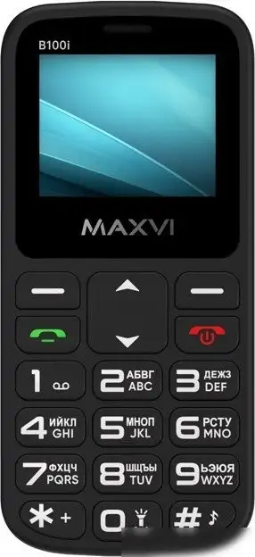 Телефон Maxvi B100i (черный) – фото товара