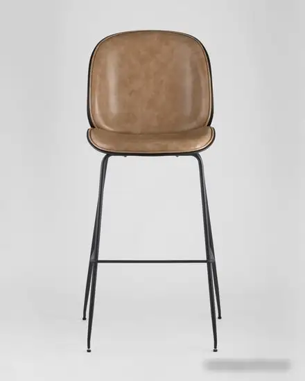 Стул Stool Group Beetle PU со спинкой барный (бежевый) – фото товара