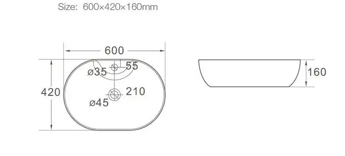 Умывальник SantiLine SL-1023 - фото товара
