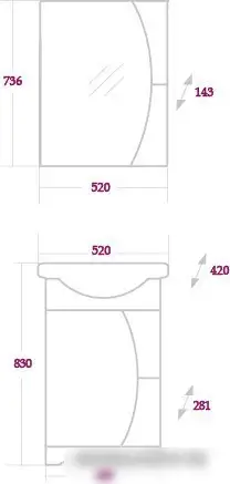 Onika Шкаф с зеркалом Дуэт 52.00 У [205207] – фото товара