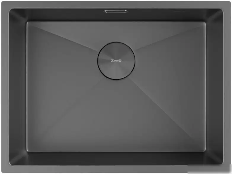 Кухонная мойка ZorG Zerox 59 U / IF Zurinox PVD Gunblack - фото товара