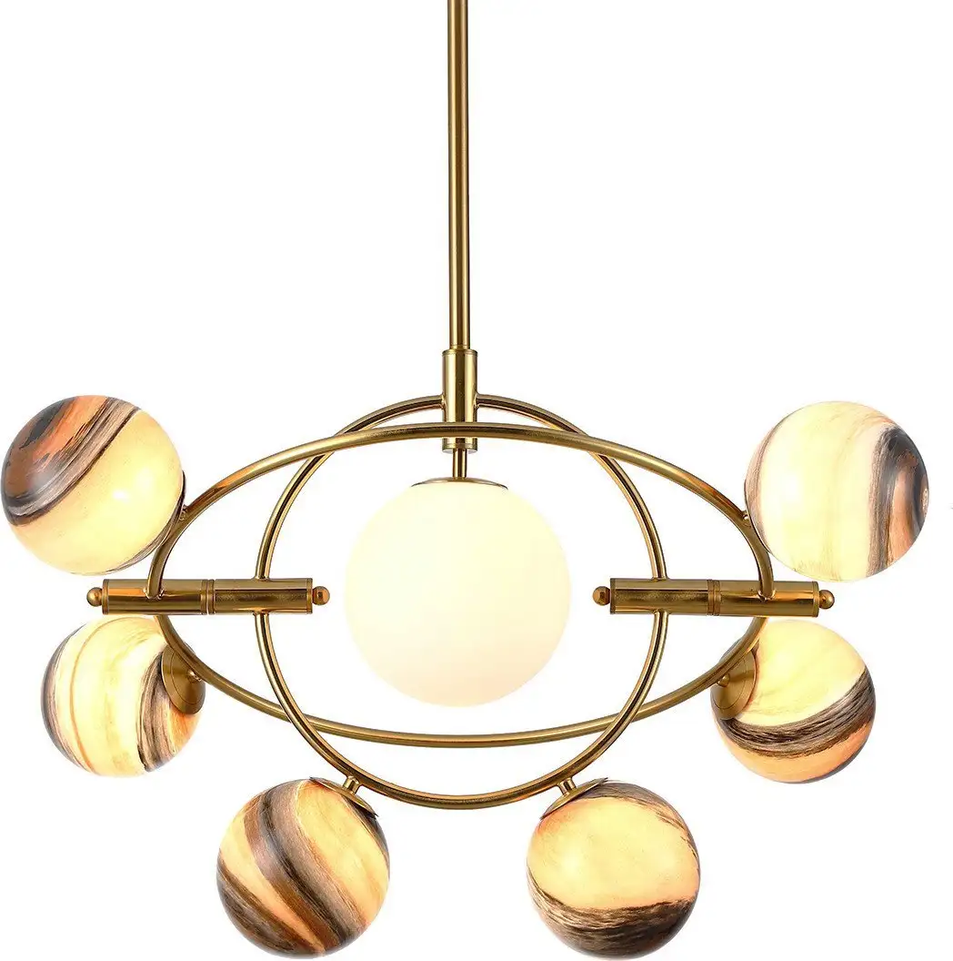 Подвесная люстра DeLight Collection Planet KG1122P-7B (brass) – фото товара