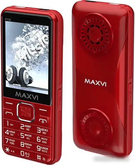 Кнопочный телефон Maxvi P110 (красный) – фото товара