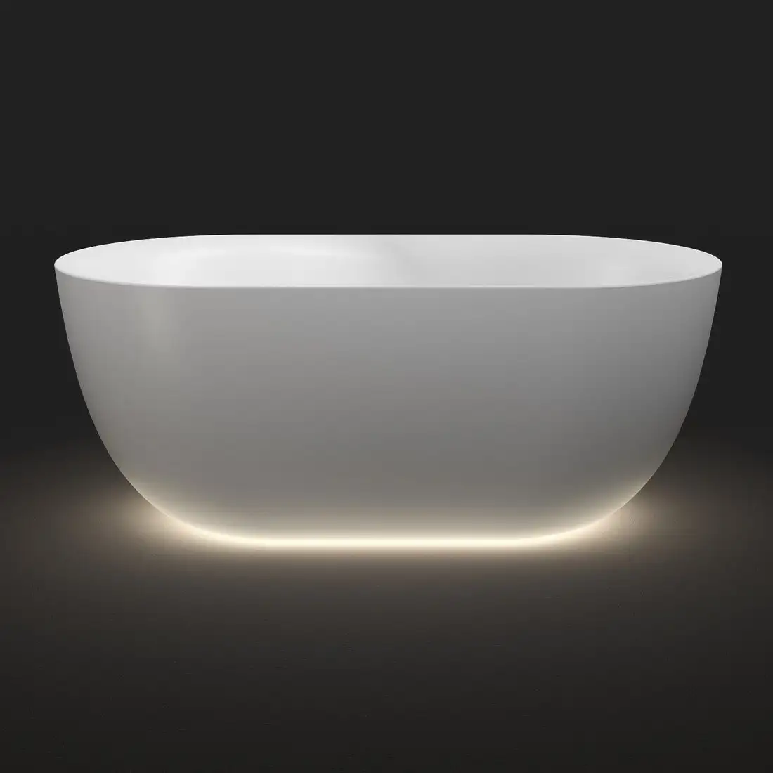 Ванна Wellsee Chic Riviera 179x85 23680603R (отдельностоящая ванна с подсветкой белый глянец, экран, ножки, сифон-автомат матовый черный) - фото товара