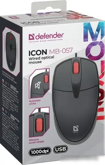 Мышь Defender Icon MB-057 (черный) – фото товара