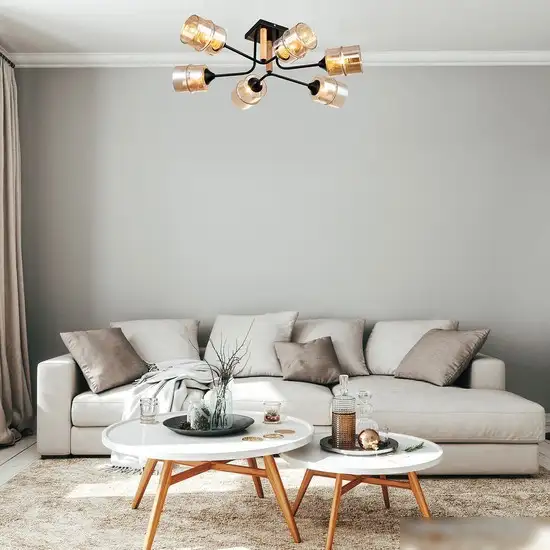 Люстра средней высоты Escada Mondrian 699/6P E27*60W Black – фото товара