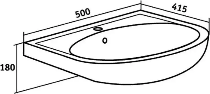 Runo Тумба с умывальником Runo Лада 50 + Уют 50 (подвесная, блэквуд/белый) – фото товара
