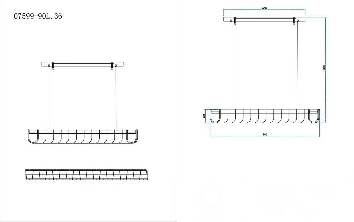 Подвесная люстра Kinklight Гэлли 07599-90L.36 (латунь) – фото товара