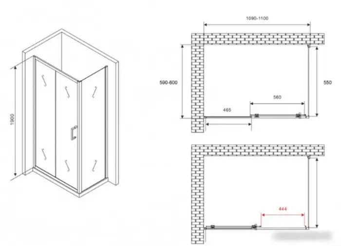 Душевой уголок Abber Schwarzer Diamant AG301105-S605 - фото товара