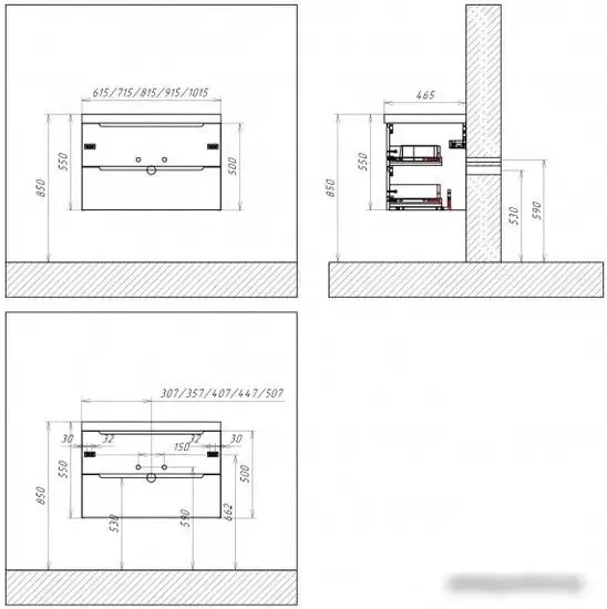 BelBagno Тумба под умывальник Etna-700-2C-SO-WO-P (rovere bianco) – фото товара