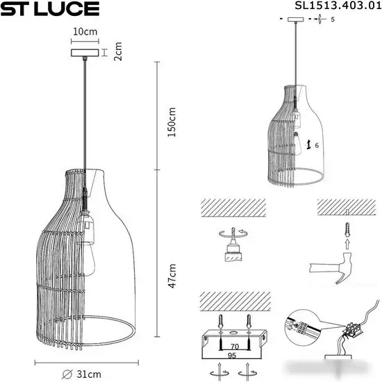 Подвесная люстра ST Luce SL1513.403.01 – фото товара