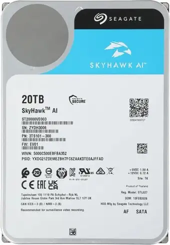 Жесткий диск Seagate SkyHawk AI 20TB ST20000VE003 – изображение в каталоге