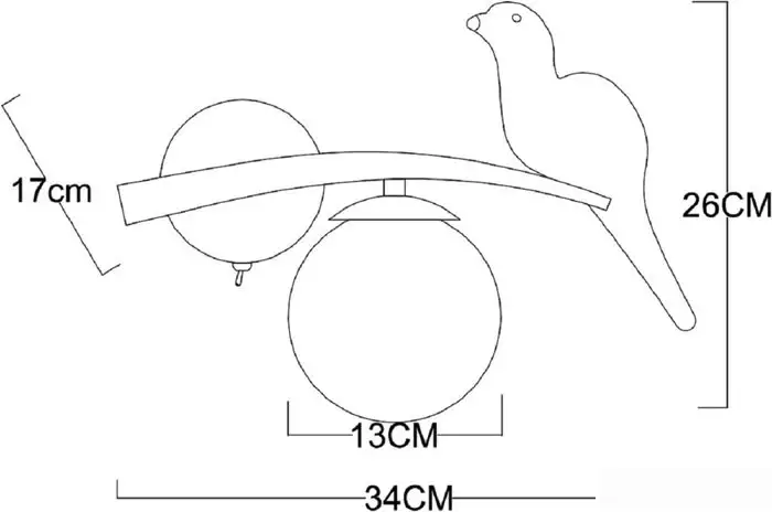 Бра Arte Lamp Eltanin A3422AP-1GO – фото товара