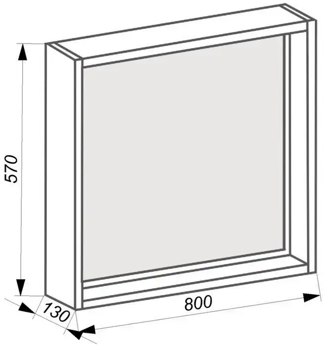ЗОВ Зеркало Женева 80 JZLHO764570 (дуб медовый) – фото товара