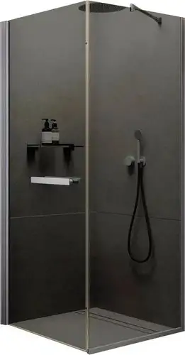 Душевой уголок MaybahGlass MGY-1321-5 (графит стекло/хром матовый) - изображение в каталоге