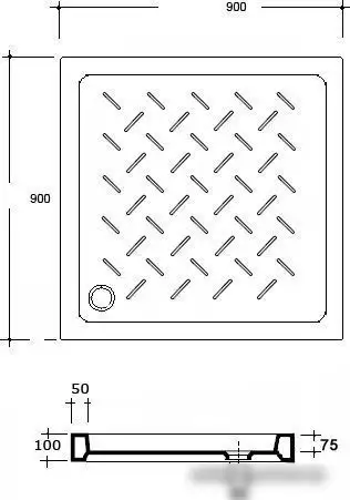 Душевой поддон RGW CR B 19170199-04 90x90 - фото товара