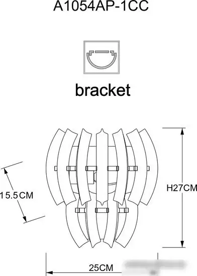 Бра Arte Lamp Ella A1054AP-1CC – фото товара