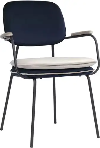 Стул с подлокотниками Bergenson Bjorn Pea BB0000701 (темно-синий/бежевый) – изображение в каталоге