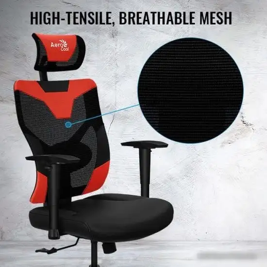 Кресло AeroCool Guardian (черный/красный) – фото товара