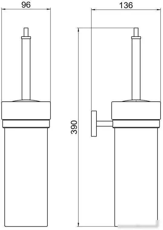 Ершик для унитаза Aquatek Бетта AQ4610MB (черный матовый) – фото товара