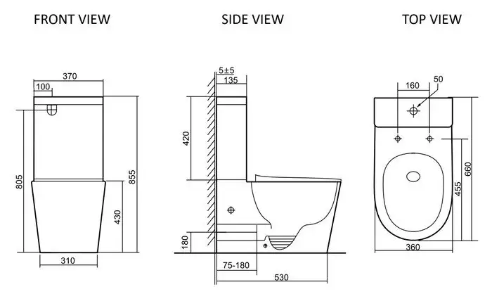 Унитаз напольный SantiLine SL-5026 - фото товара