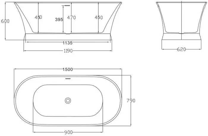 Ванна BelBagno BB402 170x79 - фото товара