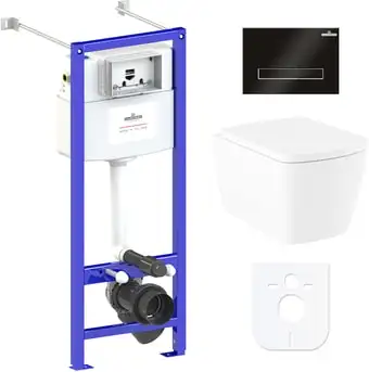 Унитаз Lavinia Boho Relfix Aveo Rimless 6 в 1 77050214 (черное стекло) - изображение в каталоге