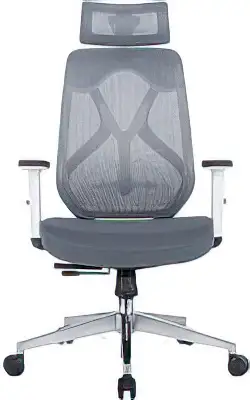 Кресло Norden Имидж Grey YS-0817H(D+T)W (белый пластик/серая сетка) – изображение в каталоге