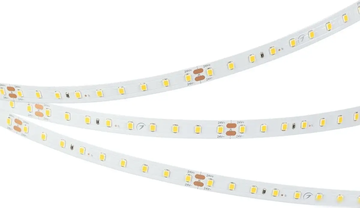 Светодиодная лента Arlight 4.8W/m 90LED/m 2835SMD теплый белый 5M RT-A90-10mm 24V Warm3000 038778 – фото товара