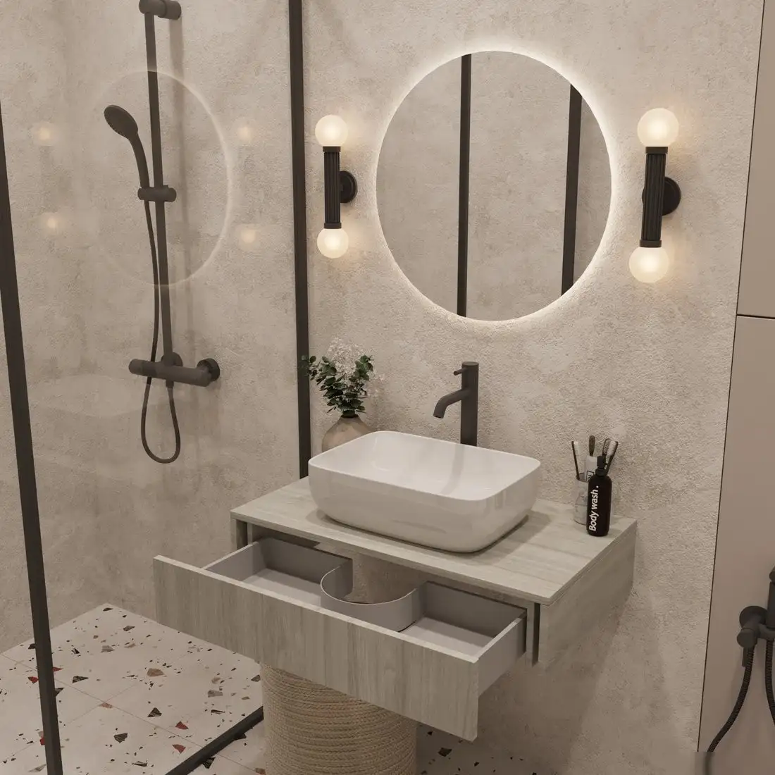 ЗОВ Тумба под умывальник Токио Премиум 80 TP80ELSPTOC2 (вяз либерти серебряный) – фото товара