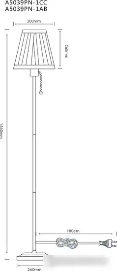 Торшер Arte Lamp Marriot A5039PN-1AB – фото товара