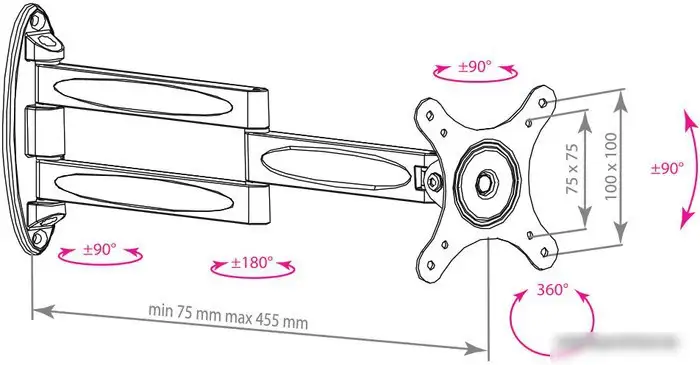 Кронштейн Kromax TECHNO-11W (белый) – фото товара