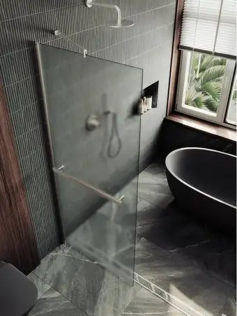 Душевая стенка MaybahGlass 109x195 MGD-713-5ш (сатин стекло/хром матовый) - изображение в каталоге