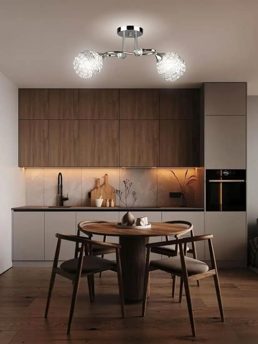 Припотолочная люстра Aitin Pro НПБ 02-2x60-101 N6706/2 (хром) – фото товара