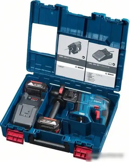 Перфоратор Bosch GBH 180-LI Professional 0611911121 (с 2-мя АКБ, кейс) – фото товара