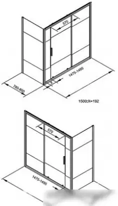 Душевая стенка Aquanet Practic AE10-F-80H150U-CP (прозрачное стекло) - фото товара