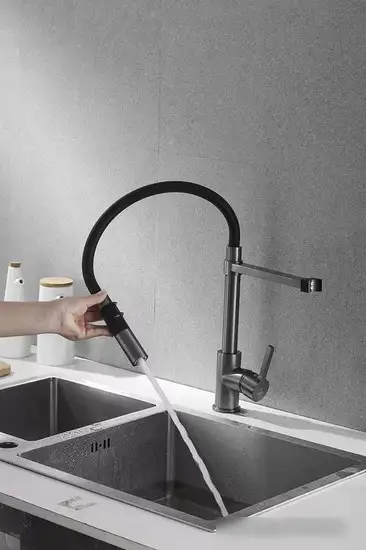 Смеситель Rose R133T (оружейная сталь) - фото товара