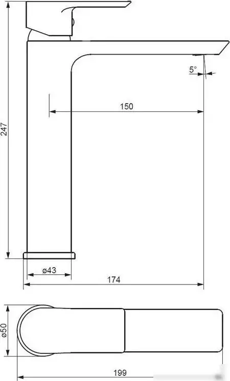 Смеситель Damixa Apollo 470250000 (хром) - фото товара