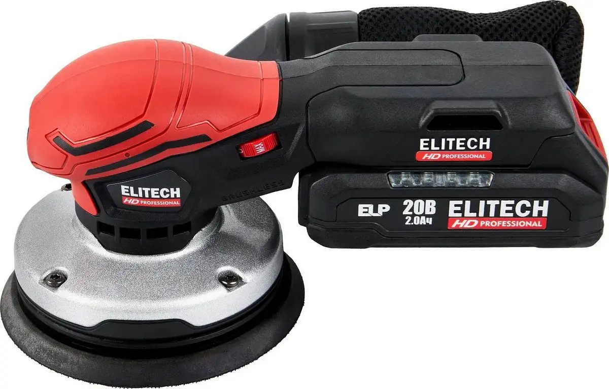 Эксцентриковая шлифмашина ELITECH COS 2012SL E2213.045.01 (с 2-мя АКБ) – фото товара