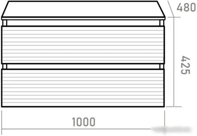Brevita Тумба под умывальник Dakota 100 DAK-09100-19/02-2Я – фото товара