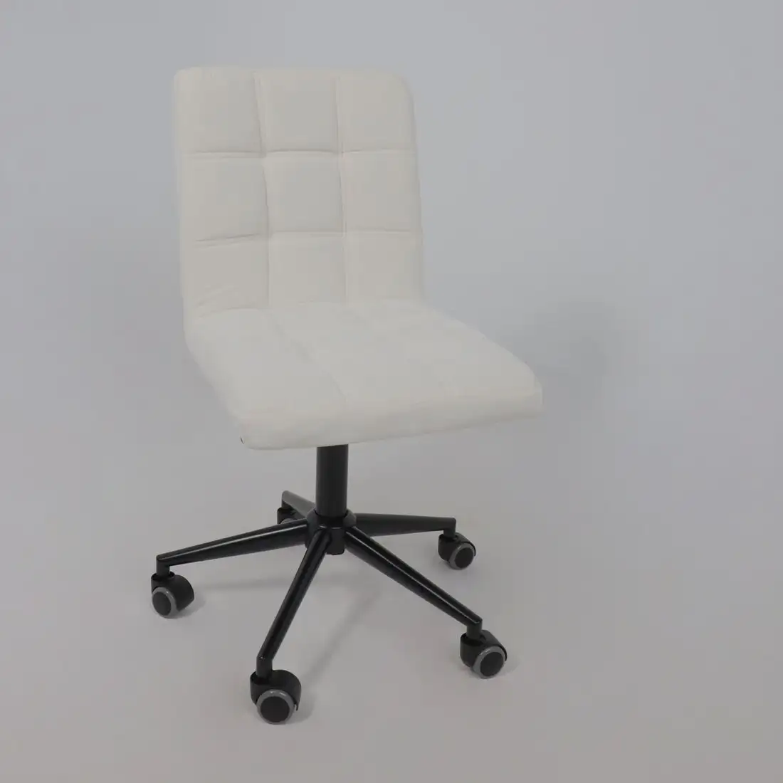 Офисное кресло AksHome Sonata (молочный шенилл Ote Canna 100/черный) – фото товара