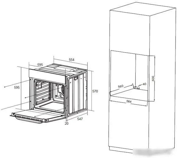 Электрический духовой шкаф ZorG ROL66 (черный) - фото товара