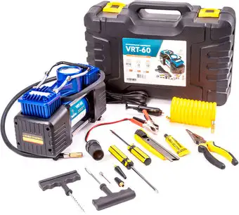 Автомобильный компрессор FoxWeld Varteg VRT 60 7214 (с набором аксессуаров) – изображение в каталоге