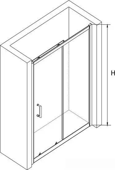 Душевая дверь RGW PA-14 B 41081417-14 170 (черный/прозрачное стекло) - фото товара