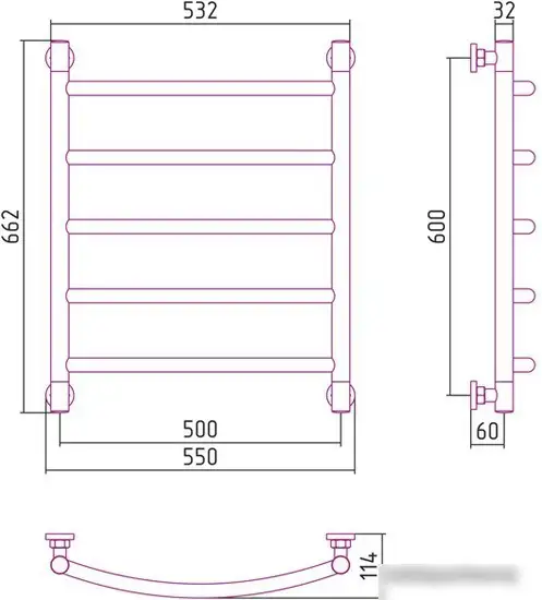 Полотенцесушитель Сунержа Галант+ 600x500 00-0200-1250 - фото товара