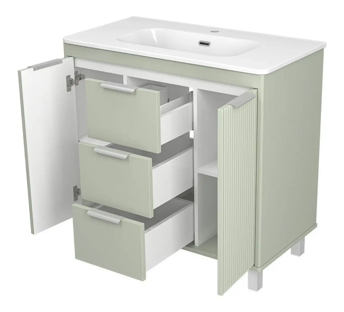 Brevita Тумба под умывальник Risacca Pistachio 90 RIS-06090-0842Я (фисташковый) – фото товара