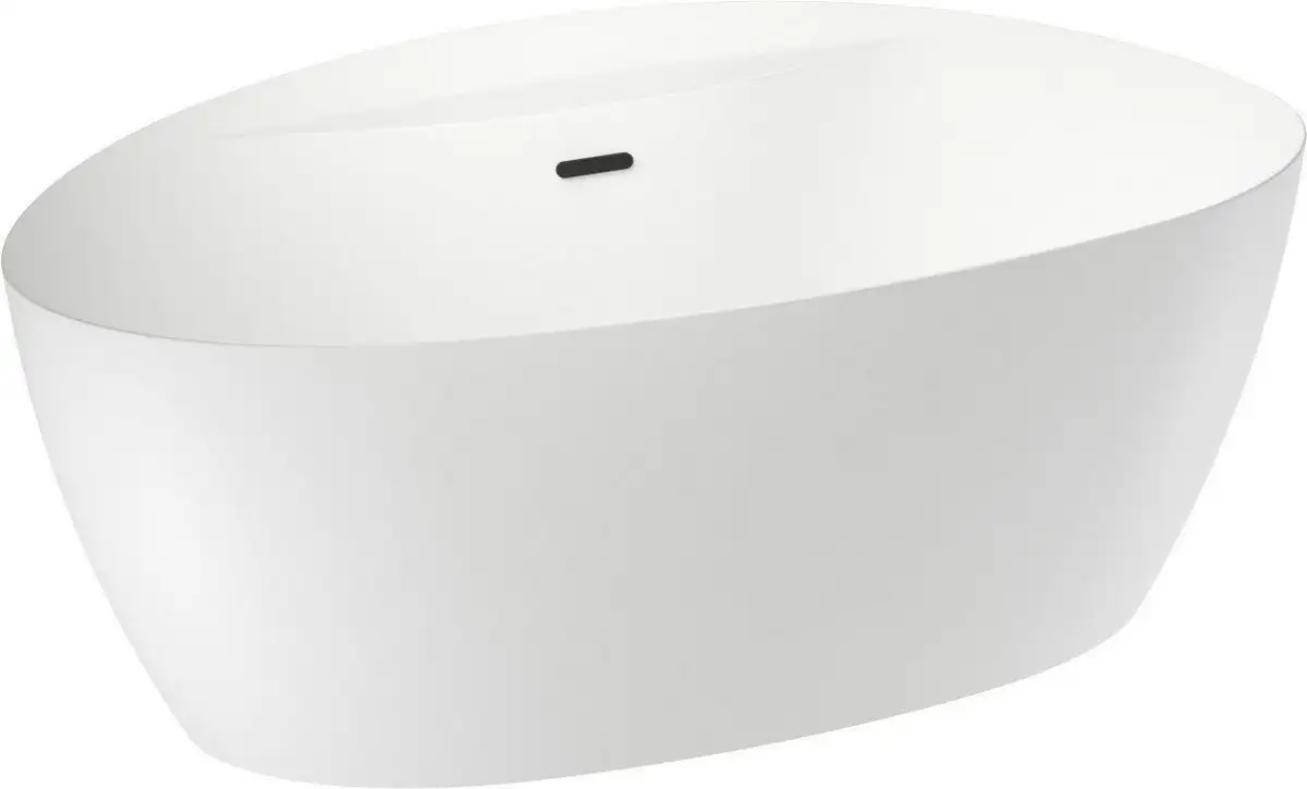 Ванна Wellsee L’aster 175x85 236301003 (отдельностоящая ванна белый глянец, экран, ножки, сифон-автомат матовый черный) - фото товара