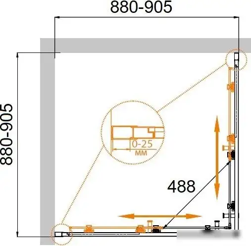 Душевой уголок Cezares Molveno-A-2-90-P-GM - фото товара