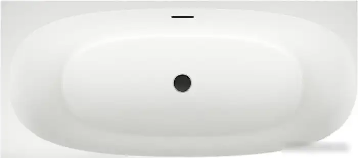 Ванна Wellsee Belle Spa 2.0 170x75 235805003 (пристенная ванна (левая) белый глянец, экран, каркас, сифон-автомат матовый черный) - фото товара