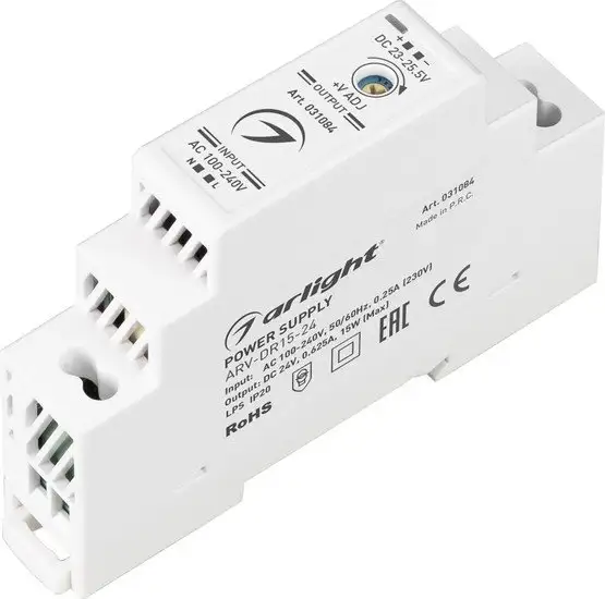 Блок питания Arlight ARV-DR15-24 031084 – фото товара